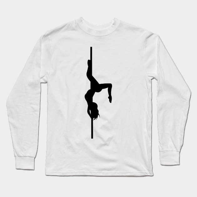 Pole Dancing Design Long Sleeve T-Shirt by Liniskop